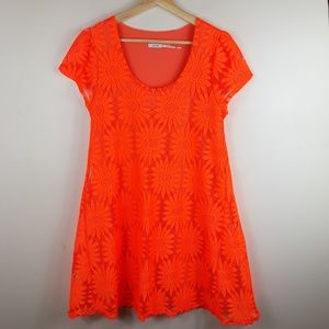 Kimchi Blue| Neon Floral Lace Eyelet Dress (A738)